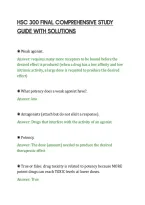Hsc 300 Final Comprehensive Study&NewLine;Guide With Solutions
