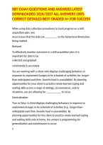 Rbt Exam Questions And Answers Latest Downloaded 2026&sol;2027 All Answers 100&percnt; Correct Detailed Best Graded A&plus; For Success