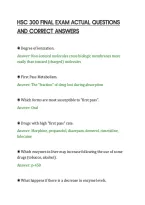 Hsc 300 Final Exam Actual Questions&NewLine;And Correct Answers