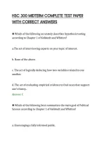Hsc 300 Midterm Complete Test Paper&NewLine;With Correct Answers