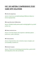 Hsc 300 Midterm Comprehensive Study&NewLine;Guide With Solutions