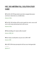 Hsc 300 Midterm Full Solution Study&NewLine;Guide