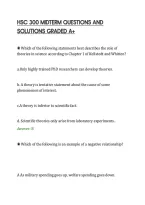 Hsc 300 Midterm Questions And&NewLine;Solutions Graded A&plus;