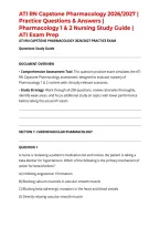 ATI RN Capstone Pharmacology 2026&sol;2027 &vert; Practice Questions & Answers &vert; Pharmacology 1 & 2 Nursing Study Guide &vert; ATI Exam Prep
