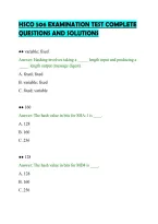 Hsco 506 Examination Test Complete&NewLine;Questions And Solutions