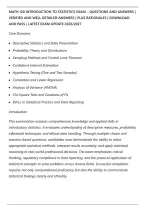 Math 120 Introduction To Statistics Exam &ndash; Questions And Answers &vert;&NewLine;Verified And Well Detailed Answers &vert; Plus Rationales &vert; Download&NewLine;And Pass &vert; Latest Exam Update 2026&sol;2027