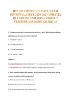 BSN 225 Exam Compilations with Complete & Verified Solutions