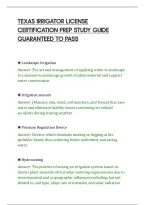 Texas Irrigator License&NewLine;Certification Prep Study Guide&NewLine;Guaranteed To Pass&NewLine;