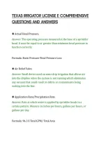Texas Irrigator License E Comprehensive&NewLine;Questions And Answers