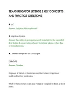 Texas Irrigator License E Key Concepts&NewLine;And Practice Questions