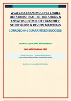Wgu C715 Exam Multiple Choice Questions&colon; Practice Questions & Answers &vert; Complete Exam Prep&comma; Study Guide & Review Materials