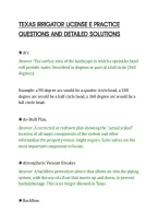 Texas Irrigator License E Practice&NewLine;Questions And Detailed Solutions