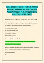 Kaplan & Sadock's Concise Textbook of Clinical &NewLine;Psychiatry 5th Edition Test Bank&colon; Questions &NewLine;Across All Chapters &lpar;1&ndash;31&rpar; LATEST UPDATE &NewLine;THIS YEAR JUST RELEASED