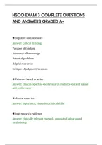 Hsco Exam 3 Complete Questions&NewLine;And Answers Graded A&plus;