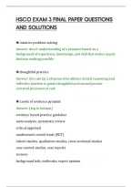 Hsco Exam 3 Final Paper Questions&NewLine;And Solutions