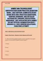ARMRIT MRI Technologist Certification Exam Practice Question Bank 2027 Edition &ndash; Complete Study Guide with 200&plus; Questions&comma; Verified Answers & Detailed Rationales &vert; Pass First Attempt &vert; Graded A&plus;