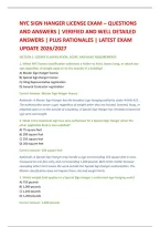 Nyc Sign Hanger License Exam &ndash; Questions &NewLine;And Answers &vert; Verified And Well Detailed &NewLine;Answers &vert; Plus Rationales &vert; Latest Exam &NewLine;Update 2026&sol;2027 