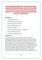 Eppp Exam Newest 2026&sol; 2027 Actual Exam Test Bank&vert; &NewLine;Examination For Professional Practice In Psychology &NewLine;&lpar;Eppp&rpar; Exam Prep With 350 Real Exam Questions And &NewLine;Correct Detailed Answers &lpar;Verified Answers&rpar; Already &NewLine;Graded A&plus; &lpar;Brand New&excl;&excl;&rpar;