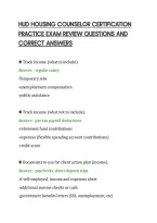 Hud Housing Counselor Certification&NewLine;Practice Exam Review Questions And&NewLine;Correct Answers