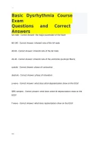 Basic Dysrhythmia Course Exam Questions and Correct Answers&period;