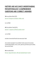 HUETHER AND MCCANCE UNDERSTANDING&NewLine;PATHOPHYSIOLOGY COMPREHENSIVE&NewLine;QUESTIONS AND CORRECT ANSWERS
