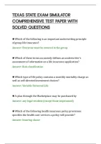 TEXAS STATE EXAM SIMULATOR&NewLine;COMPREHENSIVE TEST PAPER WITH&NewLine;SOLVED QUESTIONS&NewLine;