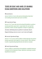TEXES 181 DEAF AND HARD OF HEARING&NewLine;EXAM QUESTIONS AND SOLUTIONS&NewLine;