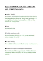 TEXES 181 EXAM ACTUAL TEST QUESTIONS&NewLine;AND CORRECT ANSWERS