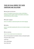 TEXES 181 EXAM VERIFIED TEST PAPER&NewLine;QUESTIONS AND SOLUTIONS&NewLine;