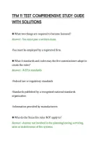 TFM 11 TEST COMPREHENSIVE STUDY GUIDE&NewLine;WITH SOLUTIONS