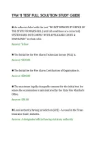 TFM 11 TEST FULL SOLUTION STUDY GUIDE