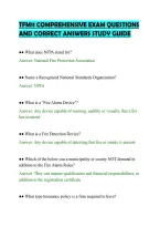 TFM11 COMPREHENSIVE EXAM QUESTIONS&NewLine;AND CORRECT ANSWERS STUDY GUIDE&NewLine;