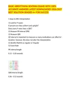 BASIC ARRHYTHMIA SENTARA EXAMS WITH 100&percnt; ACCURATE ANSWERS LATEST DOWNLOADED 2026&sol;2027 BEST SOLUTION GRADED A&plus; FOR SUCCESS
