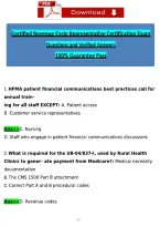 CRCR Certification Exam &ndash; Certified Revenue Cycle Representative Practice Questions and Answers on Healthcare Billing&comma; Patient Financial Communications&comma; Medical Coding&comma; and Revenue Cycle Management