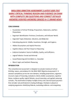 WGU D265 OBJECTIVE ASSESSMENT 2 LATEST 2025 TEST BANK&vert; CRITICAL THINKING REASON AND EVIDENCE OA EXAM WITH COMPLETE 300 QUESTIONS AND CORRECT DETAILED ANSWERS &lpar;VERIFIED ANSWERS&rpar; GRADED A&plus;&vert;&vert; BRAND NEW&excl;&excl;