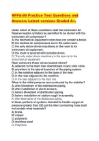 NFPA-99 Practice Test Questions and Answers Latest versions Graded A&plus;&period;