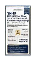 NUR 555 MODULES 1-8 & Final Exam Bundled Advanced Clinical Pathophysiology 2026&sol;2027 Questions And Answers SNHU