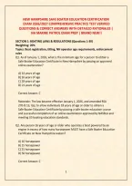 NEW HAMPSHIRE SAFE BOATER EDUCATION CERTIFICATION &NewLine; EXAM 2026&sol;2027 COMPREHENSIVE PRACTICE TEST VERIFIED &NewLine;QUESTIONS & CORRECT ANSWERS WITH DETAILED RATIONALES &vert; &NewLine; NH MARINE PATROL EXAM PREP &vert; BRAND NEW&excl;&excl;