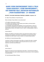 BASIC CODE ENFORCEMENT TEEX & TDLR EXAM 2026&sol;2027 &vert; CODE ENFORCEMENT &vert; 100 VERIFIED Q&A &vert; DETAILED RATIONALES &vert; PASS GUARANTEED &ndash; A&plus; GRADED