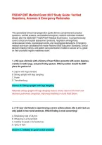 FISDAP EMT Medical Exam 2026&sol;2027 Study Guide&colon; Verified Questions&comma; Answers & Emergency Rationales