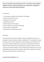 WGU D312 ANATOMY AND PGYSIOLOGY EXAM &ndash; QUESTIONS AND ANSWERS &vert;&NewLine;VERIFIED AND WELL DETAILED ANSWERS &vert; PLUS RATIONALES &vert; DOWNLOAD&NewLine;AND PASS &vert; LATEST EXAM UPDATE 2026&sol;2027