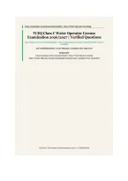 TCEQ Class C Water Operator License Exam 2026&sol;2027 &vert; 100 Verified Questions & Answers &vert; Texas Commission on Environmental Quality Prep &vert; 5 Core Domains &vert; Instant Download &vert; rated 100&percnt; correct&period;