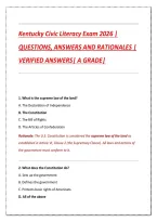 Kentucky Civic Literacy Exam 2026 &vert; Practice Questions & Correct Answers