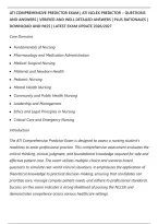 ATI COMPREHENSIVE PREDICTOR EXAM &vert; ATI NCLEX PREDICTOR &ndash; QUESTIONS&NewLine;AND ANSWERS &vert; VERIFIED AND WELL DETAILED ANSWERS &vert; PLUS RATIONALES &vert;&NewLine;DOWNLOAD AND PASS &vert; LATEST EXAM UPDATE 2026&sol;2027