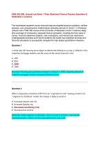 FINA 365 UNL Jinsook Lee Exam 1 Prep&colon; Business Finance Practice Questions & Rationales