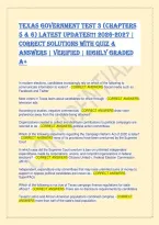 Texas Government Exam 3 Test Bank 2026-2027 &vert; Ch 5 & 6 Q&A
