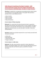 ABO Advanced Actual Exam Test Bank 2 Updated &sol; ABO Advanced Practice Exam with 100 Complete Questions and Correct Answers with Rationales &vert; Graded A&plus;&vert;Latest Version&excl;