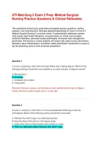 ATI Med-Surg 2 Exam 2 Prep&colon; Medical-Surgical Nursing Practice Questions & Clinical Rationales