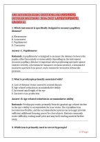 ABO ADVANCED EXAM &vert; QUESTIONS AND ANSWERS DETAILED SOLUTIONS - 2026&sol;2027 LATESTUPDATE&vert; GRADED A&plus;