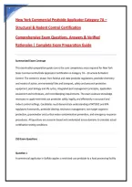 New York Commercial Pesticide Applicator Category 7A &ndash; Structural & Rodent Control Certification&NewLine;Comprehensive Exam Questions&comma; Answers & Verified Rationales &vert; Complete Exam Preparation Guide&NewLine;
